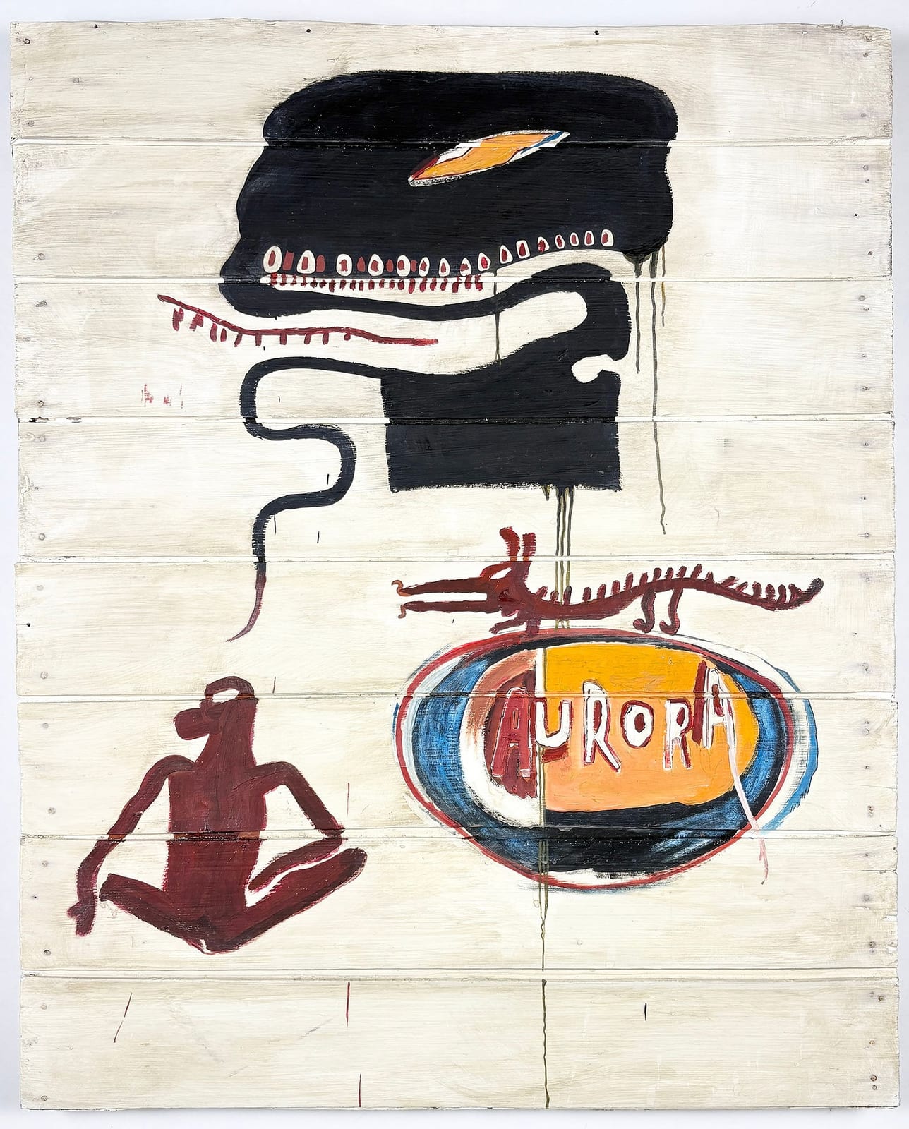 Contemporary painting on wood panel sold at Cardenas Auctions