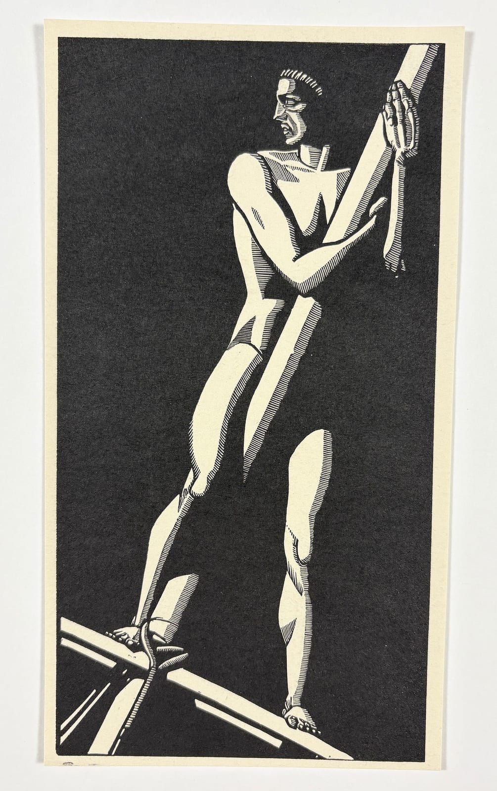 Woodcut print offered at Cardenas Auctions